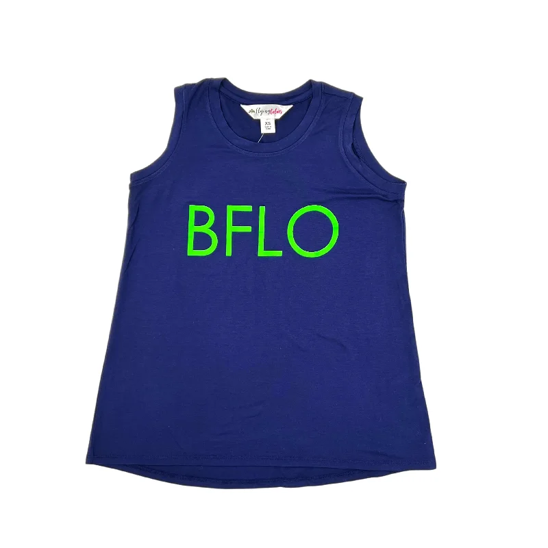 Women's BFLO Blue Tank Top rhinestone tank top