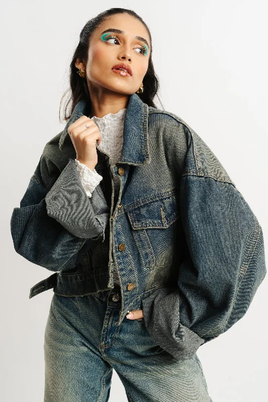 Blue Tinted Denim Jacket Wool Jacket Cashmere Jacket Tweed Jacket