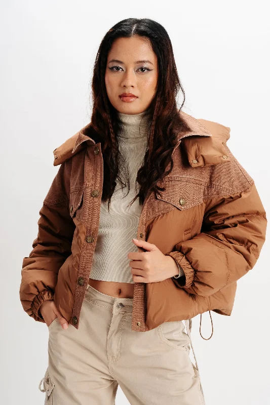 Brown Bomber Jacket Rayon Fabric Velvet Fabric Corduroy Fabric