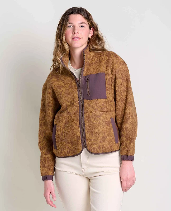 Women's Campo Fleece Jacket Faux Fur Fabric Real Fur Fabric Shearling Fabric
