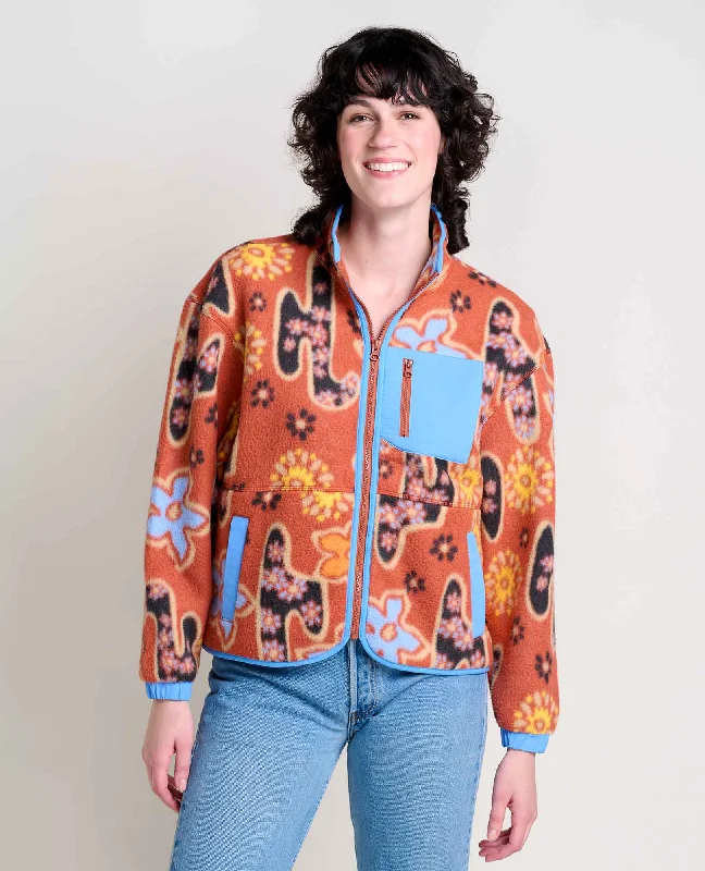 Women's Campo Fleece Jacket Welt Pockets Slit Pockets Flap Pockets