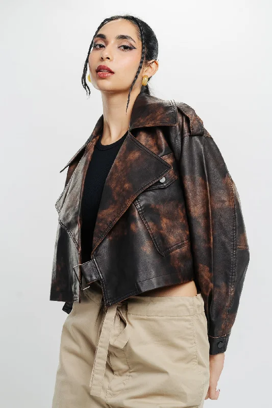 Acid Wash Biker Jacket One-Shoulder Jacket Off-the-Shoulder Jacket Asymmetrical Jacket Acid Wash Biker Jacket One-Shoulder Jacket Off-the-Shoulder Jacket Asymmetrical Jacket