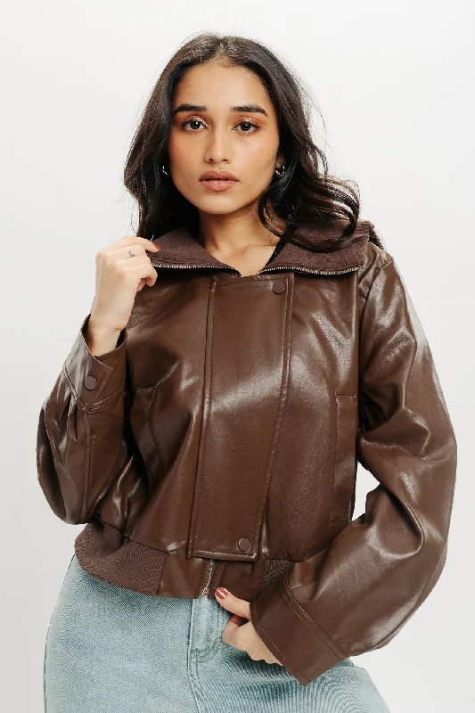 90S Retro Bomber Jacket Ribbed Jacket Pleated Jacket Ruffled Jacket