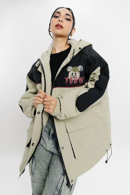 Sage Puffer Jacket Collared Jacket Crew Neck Jacket Turtle Neck Jacket