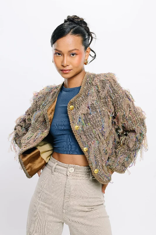 Fringe Crop Brown Jacket Denim Jacket Leather Jacket Suede Jacket
