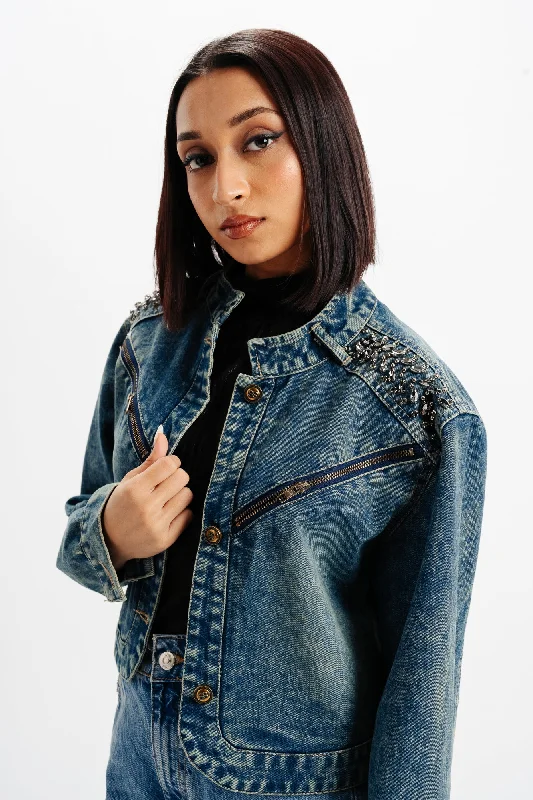 Urban Edge Denim Jacket Fleece Jacket Down Jacket Parka