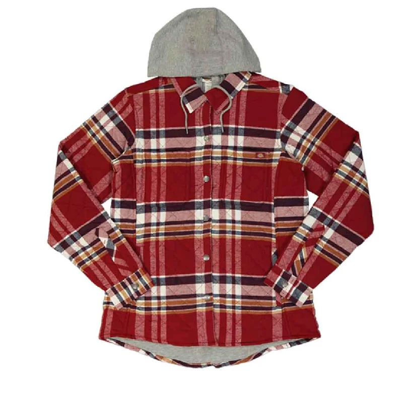 Women’s Flannel Hooded Shirt Jacket Chenille Fabric Brocade Fabric Lace Fabric