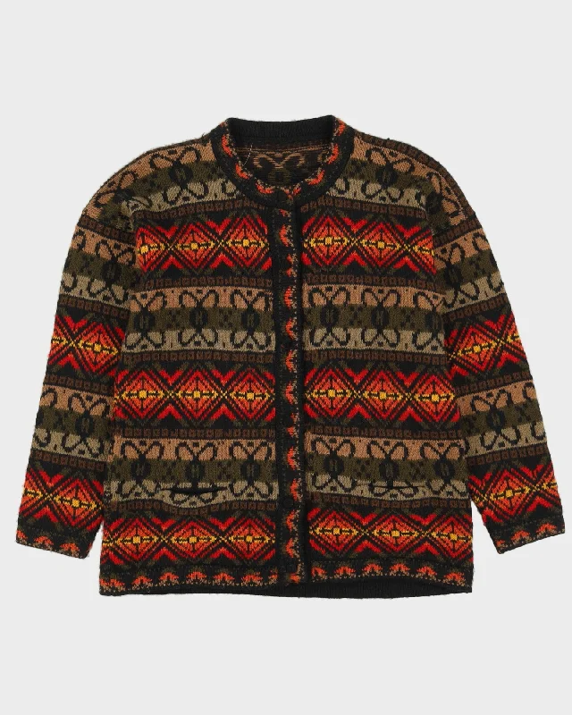 Alpaca Patterned Knitted Cardigan - S Velvet Chenille Corduroy