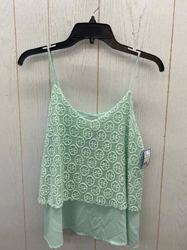 ALYA Green Womens Size Small Tank Top print tank top