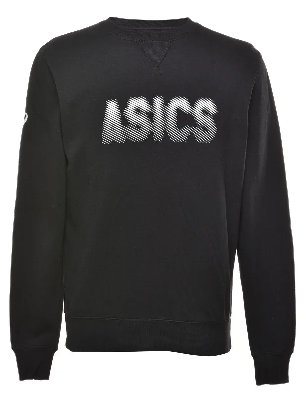 Asics Printed Sweatshirt - S Hooded Sweatshirt Casual Wear Street Style