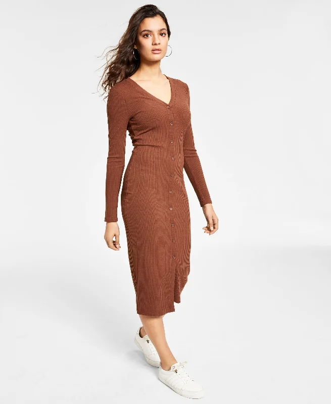 Bar III Cardigan Dress Spandex Rayon Corduroy