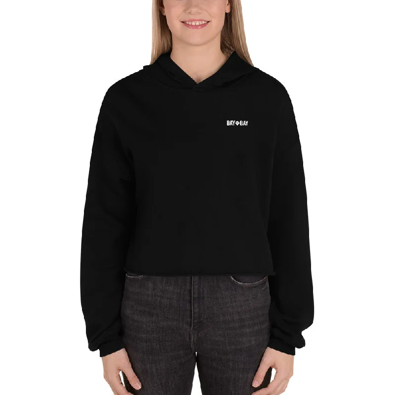 Bay Crop Hoodie Hoodie with Lace Feminine Delicate