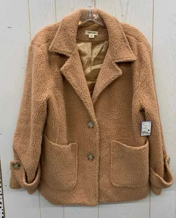 Beige Womens Size M Blazer Spring Women's Coat