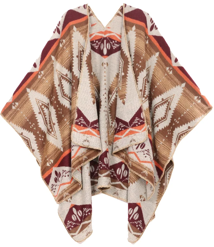 Sakkas Lupe Womens Reversible Poncho Wrap Cape Shawl Sweater Coat Cardigan Pattern Polka Dot Checkered Tartan Sakkas Lupe Womens Reversible Poncho Wrap Cape Shawl Sweater Coat Cardigan Pattern Polka Dot Checkered Tartan