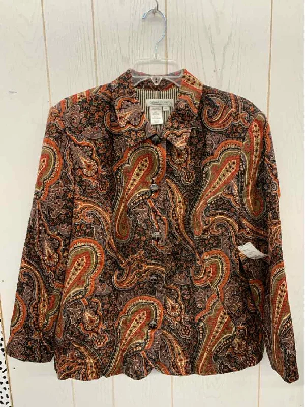 Coldwater Creek Orange Womens Size 14P Blazer Women's Custom Jacket