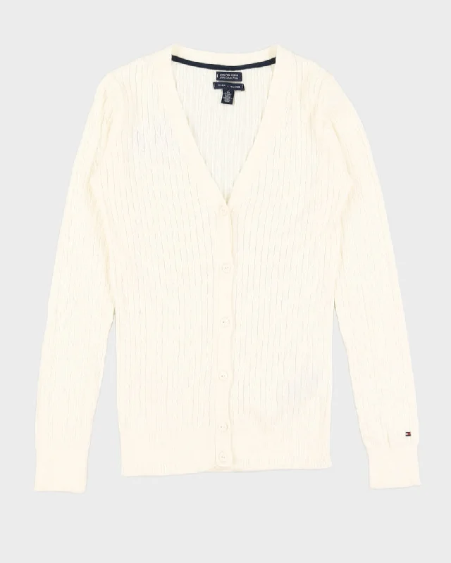 Cream Tommy Hilfiger Cardigan - XS Iron Safe Non-Iron Wrinkle Free