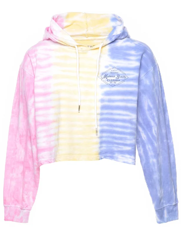 Cropped Madeira Beach Hoodie - M Hoodie with Applique Textured Unique