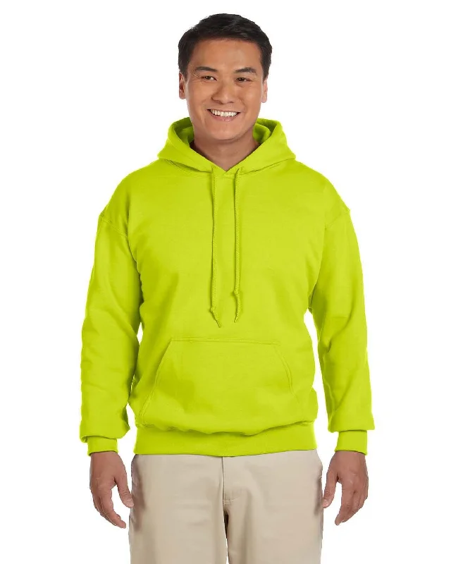 Gildan Lightweight 50/50 Hoodie Sweatshirt | Safety Green Hoodie with Slim Fit Tailored Modern