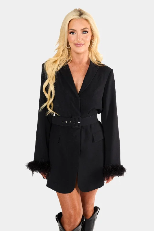 Harriet Blazer Dress - Noir Women's Party Jacket