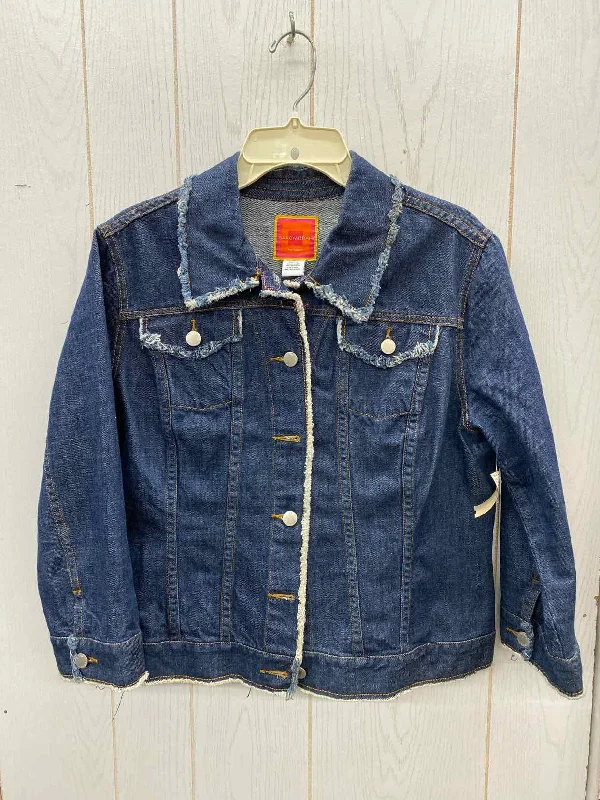 Isaac Mizrahi Blue Womens Size 12/14 Blazer Women's Trendy Jacket
