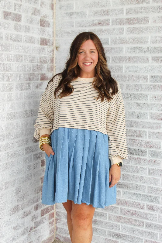 January & May - End Of An Era Sweatshirt Dress Hoodie with Earth Tones Natural Calm