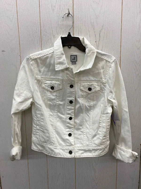 JCP White Womens Size 8 Blazer Slim Fit Blazer