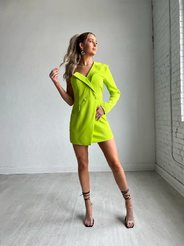 Key lime blazer dress Winter Women's Blazer