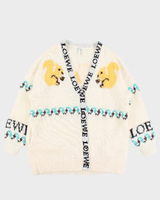 Loewe Squirrel Knit Oversize Cardigan - S Chenille Brocade Lace