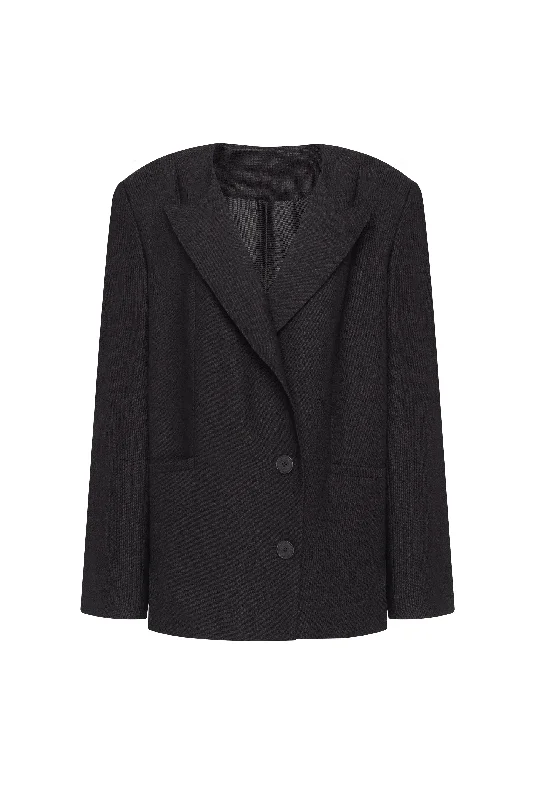 Panache black single-breasted blazer, Xo Xo Women's Trendy Suit