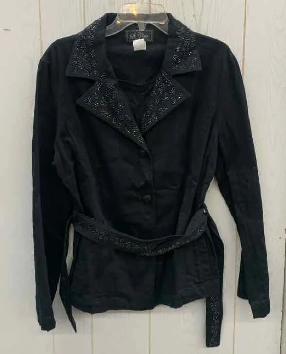 St. Clair Black Womens Size 14 Blazer Women's Boutique Suit
