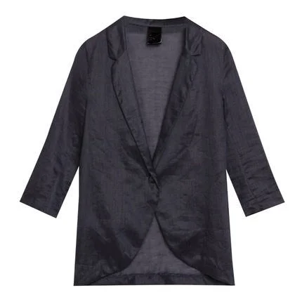 New Arrival 2022 Spring Autumn Women Blazer Thin Casual Comfortable Suit Female linen Jacket Outwear LX1421 V-Neck Jacket Boat Neck Jacket Square Neck Jacket