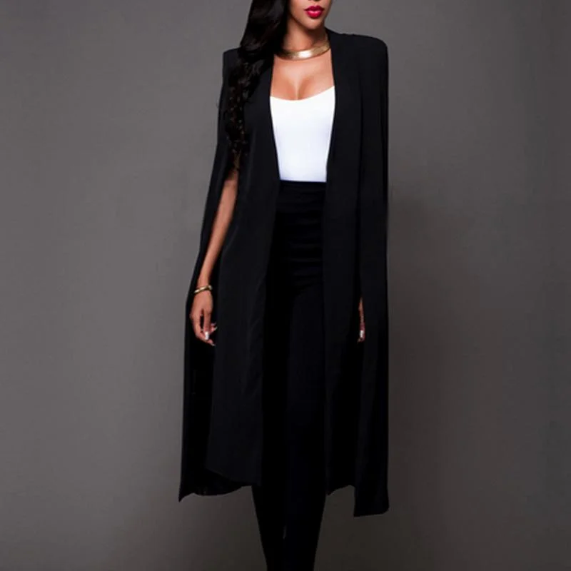 Fashion Women Cardigan Blazer Casual Cloak Women Outwear blazer feminino Zippered Buttoned Snapped Fashion Women Cardigan Blazer Casual Cloak Women Outwear blazer feminino Zippered Buttoned Snapped