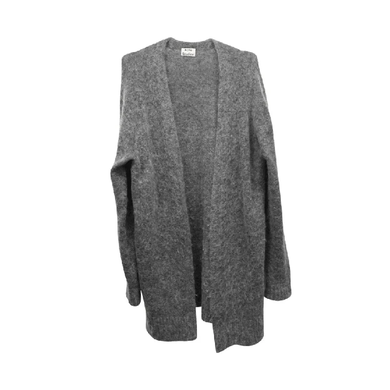 Acne Cardigan - Women's XS Mesh Cardigan Canvas Denim