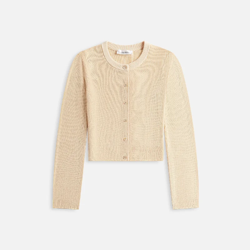 Aya Muse Lysi Cardigan - Biscuit Crew Neck V-Neck Turtle Neck
