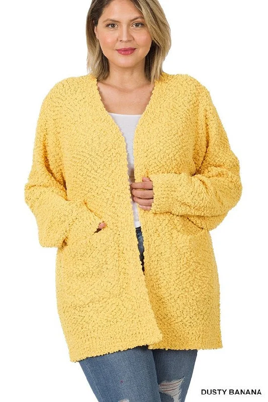 Banana Popcorn Cardigan Wool Fabric Cashmere Fabric Tweed Fabric