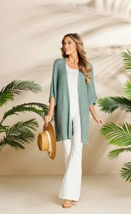 BRYNN CARDIGAN Nylon Fabric Polyester Fabric Spandex Fabric