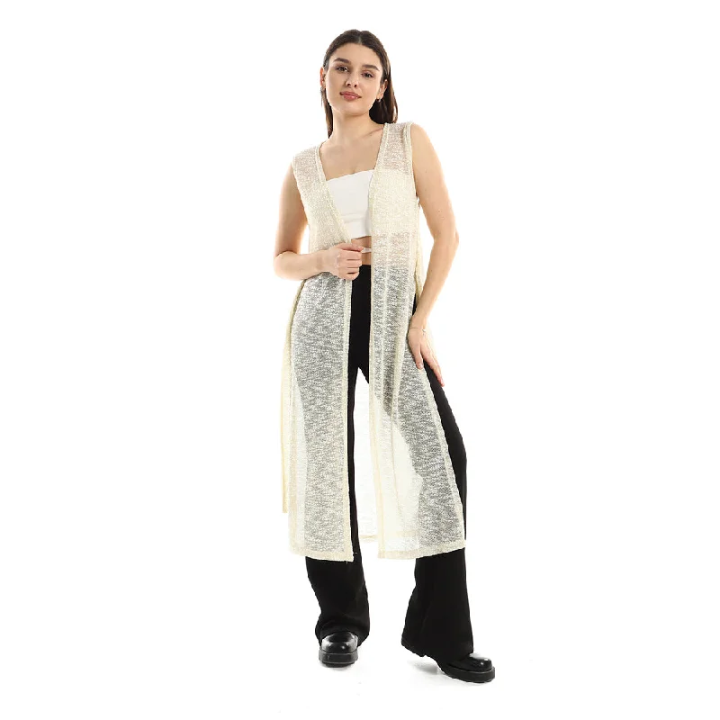 Patterned Slip On Cotton Cardigan - Kady Beaded Cardigan Sequined Faux Fur