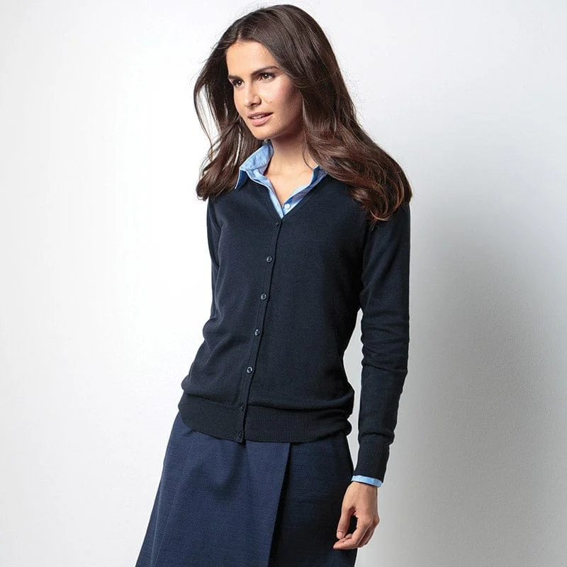 Kustom Kit KK354 Ladies' Arundel Long Sleeve V-Neck Cardigan Stylish Fashionable Trendy Kustom Kit KK354 Ladies' Arundel Long Sleeve V-Neck Cardigan Stylish Fashionable Trendy
