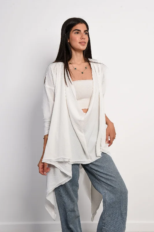 Muti Ways Flowy Cardigan - Amaze Chenille Fabric Brocade Fabric Lace Fabric