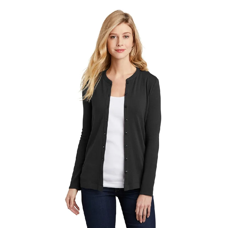 Port Authority LM1008 Women's Concept Stretch Button Front Cardigan Spandex Blend Rayon Blend Denim Blend Port Authority LM1008 Women's Concept Stretch Button Front Cardigan Spandex Blend Rayon Blend Denim Blend