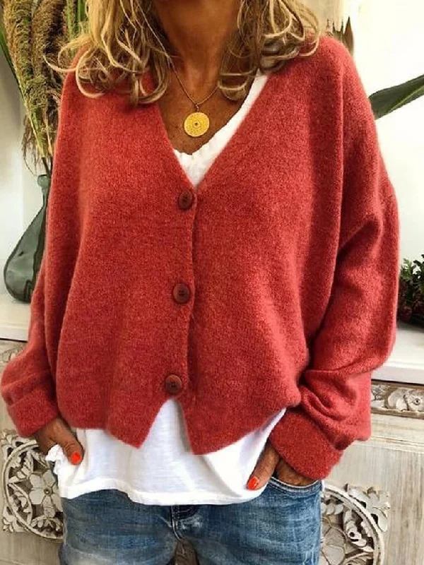 Women's Cardigans Loose Button Sweater Knit Cardigan Knit Fabric Woven Fabric Fleece Fabric Women's Cardigans Loose Button Sweater Knit Cardigan Knit Fabric Woven Fabric Fleece Fabric