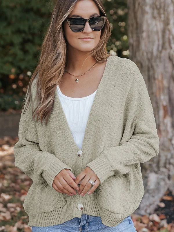 Lapel Pocket Knit Sweater Cardigan Coat Wool Fabric Cashmere Fabric Tweed Fabric