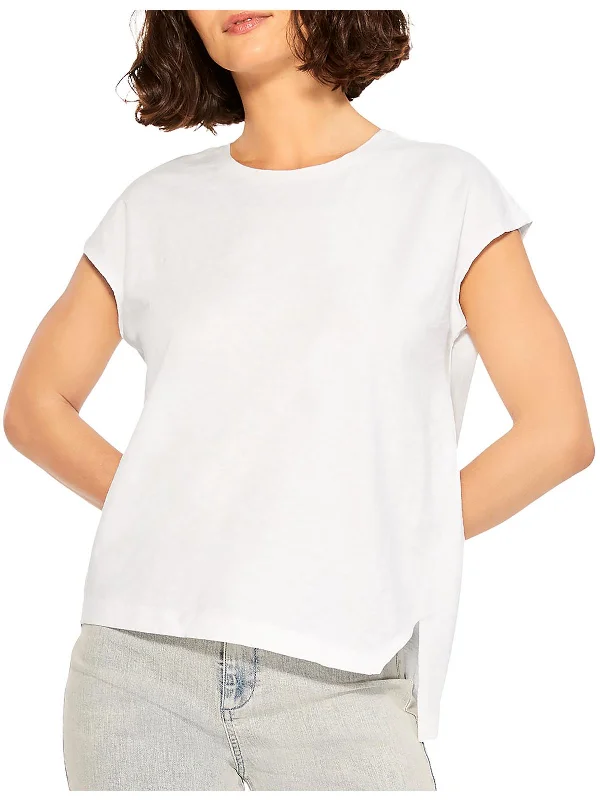 Womens Crewneck Slub Pullover Top Batwing Sleeve Top