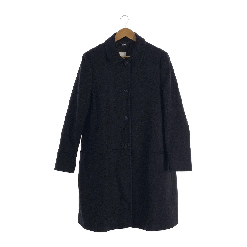 JIL SANDER/Coat/38/Navy/Wool/ Vintage Suede Jacket