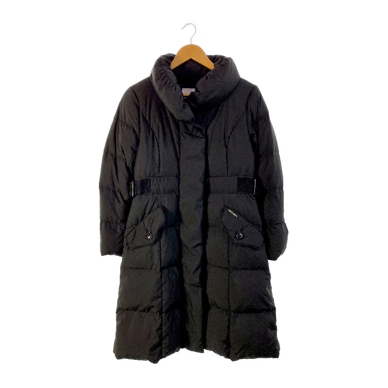 Courreges/Puffer Coat/38/Black/Polyester/ Button-Up Cardigan Coat
