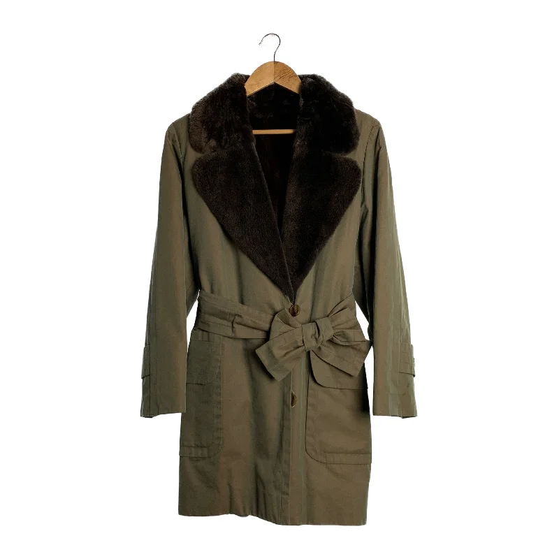 #CELINE/Coat/KHK/Plain Long Hooded Anorak