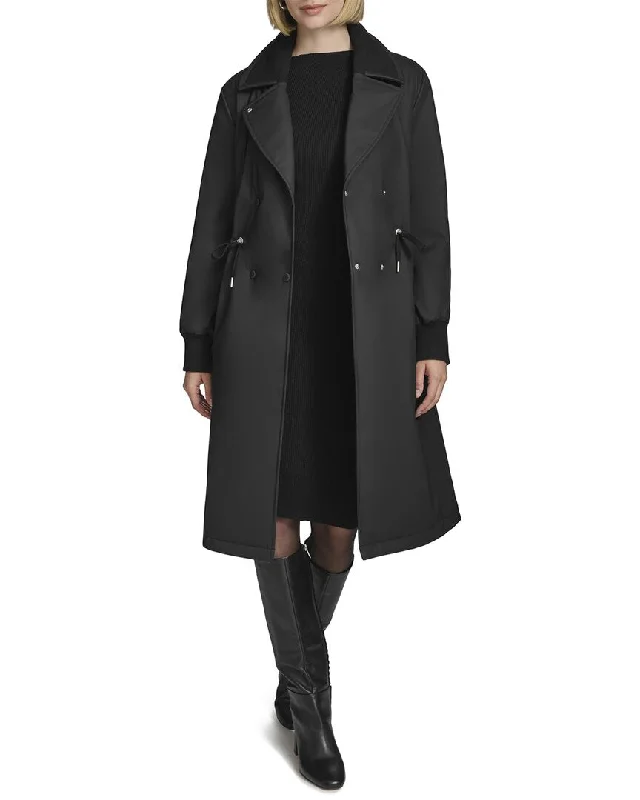Andrew Marc Finley Coat Double-Layered Poncho