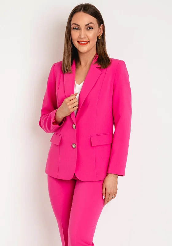 Avalon Dolores Single Breasted Blazer, Pink Women's Handmade Blazer