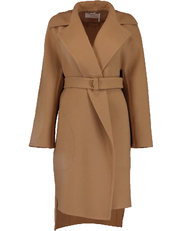 Belted Oversized Coat Belted Wool Overcoat