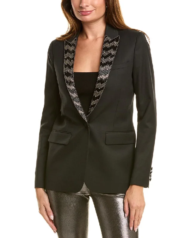 The Kooples Wool-Blend Blazer Women's Radiation Jacket